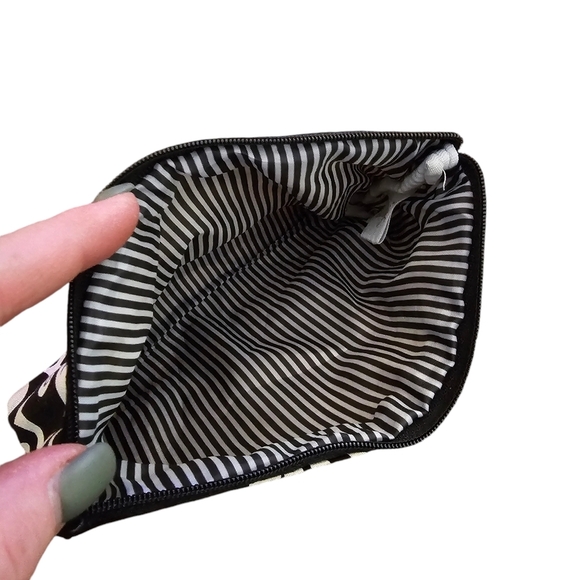 Thirty-one Grey Parisian Pop Mini Zipper Pouch/Wristlet Retired - Picture 5 of 8